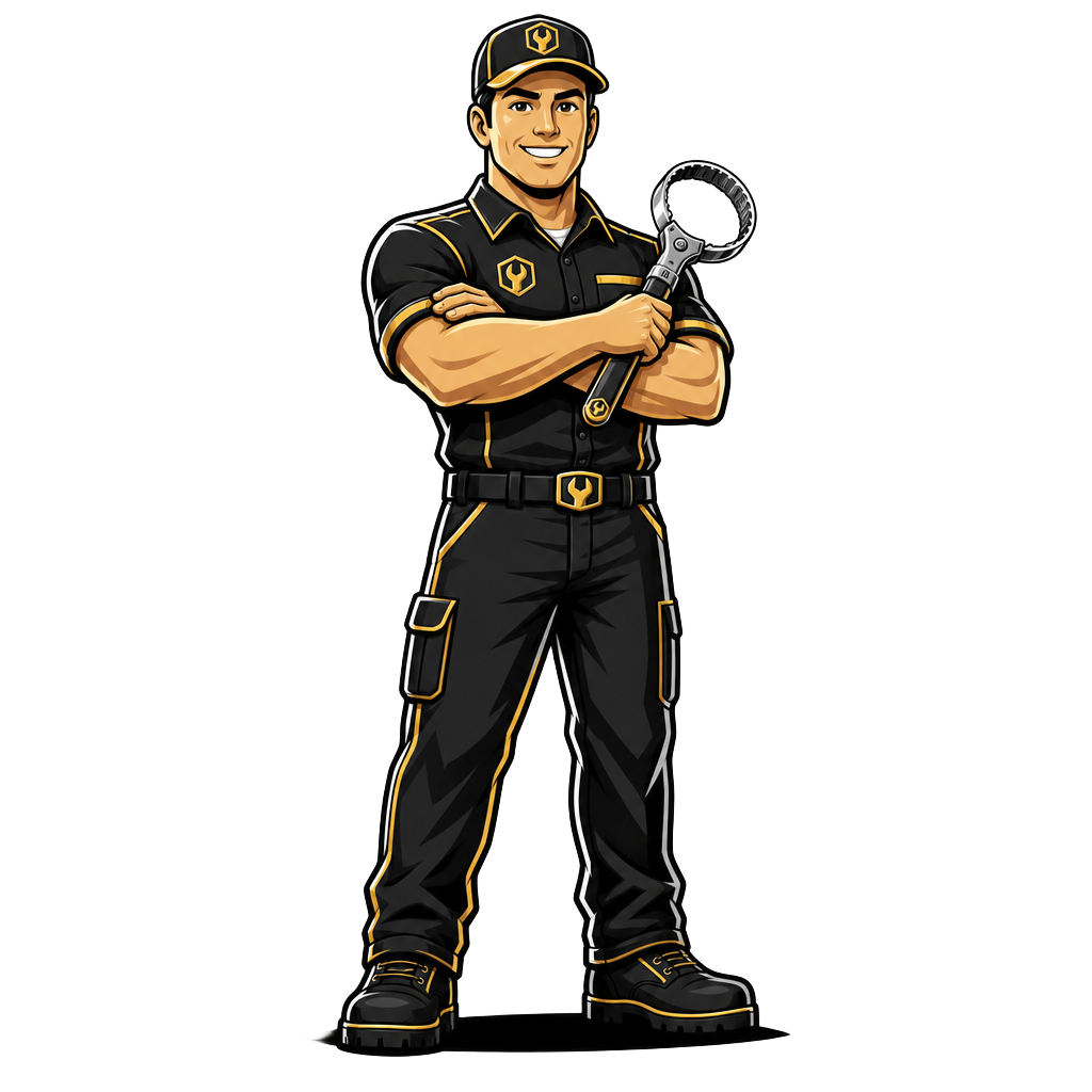 Oil Direct certified technician ready for your mobile oil change
